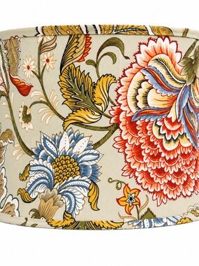 Springcrest Katie Sage Green Floral Drum Lamp Shade 14x16x11.5 MSRP $80